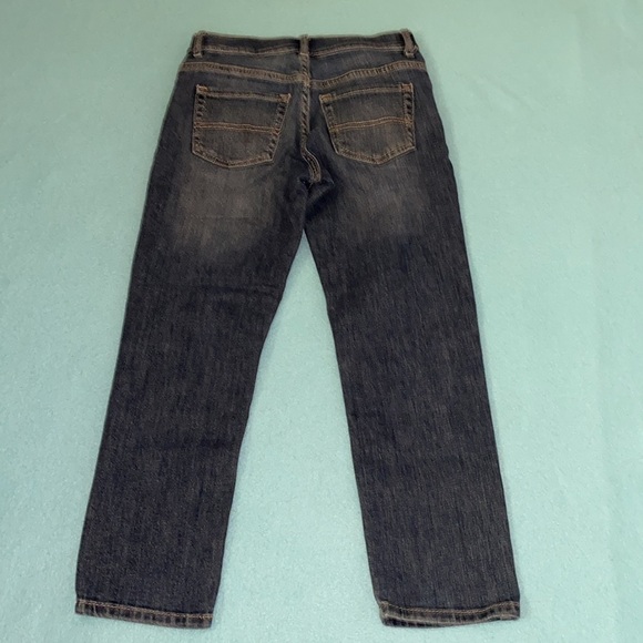 PLACE denim blue jeans stretch straight leg adjustable waistband 5 pocket size 7 - Picture 4 of 13